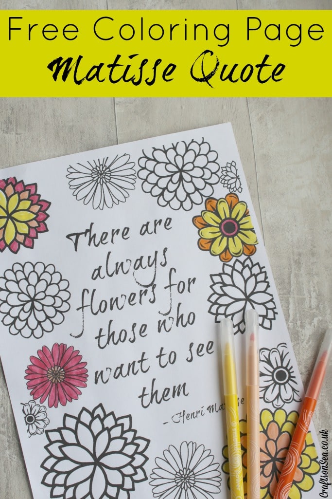 Inspirational quote adult loring page matisse