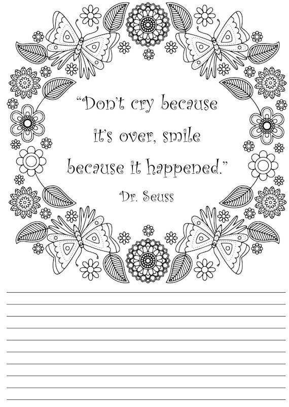 Inspiring quotes adult coloring journal coloring pages with motivating quotes for stress relief relaxation art therapy journaling
