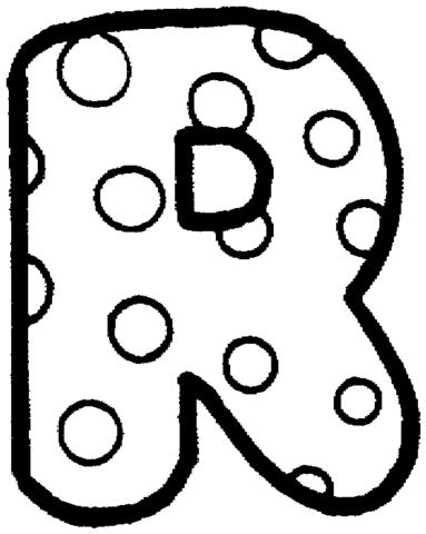 Letter r with polka dot coloring page free printable coloring pages