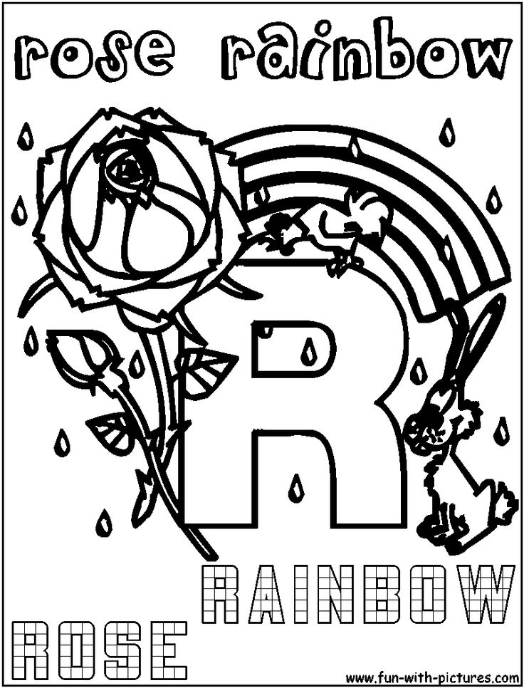 R rose rainbow coloring page coloring pages rainbow rainbow roses