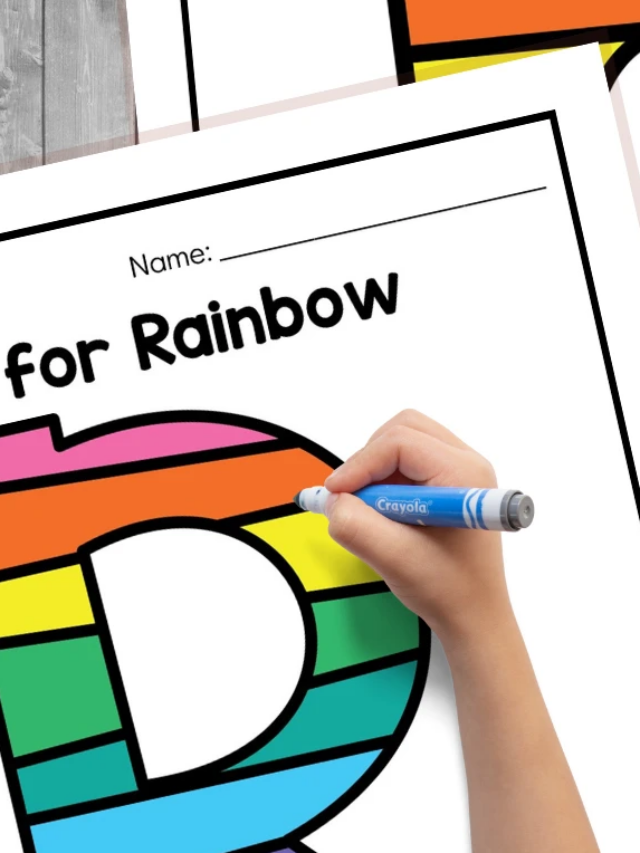 R is for rainbow worksheets