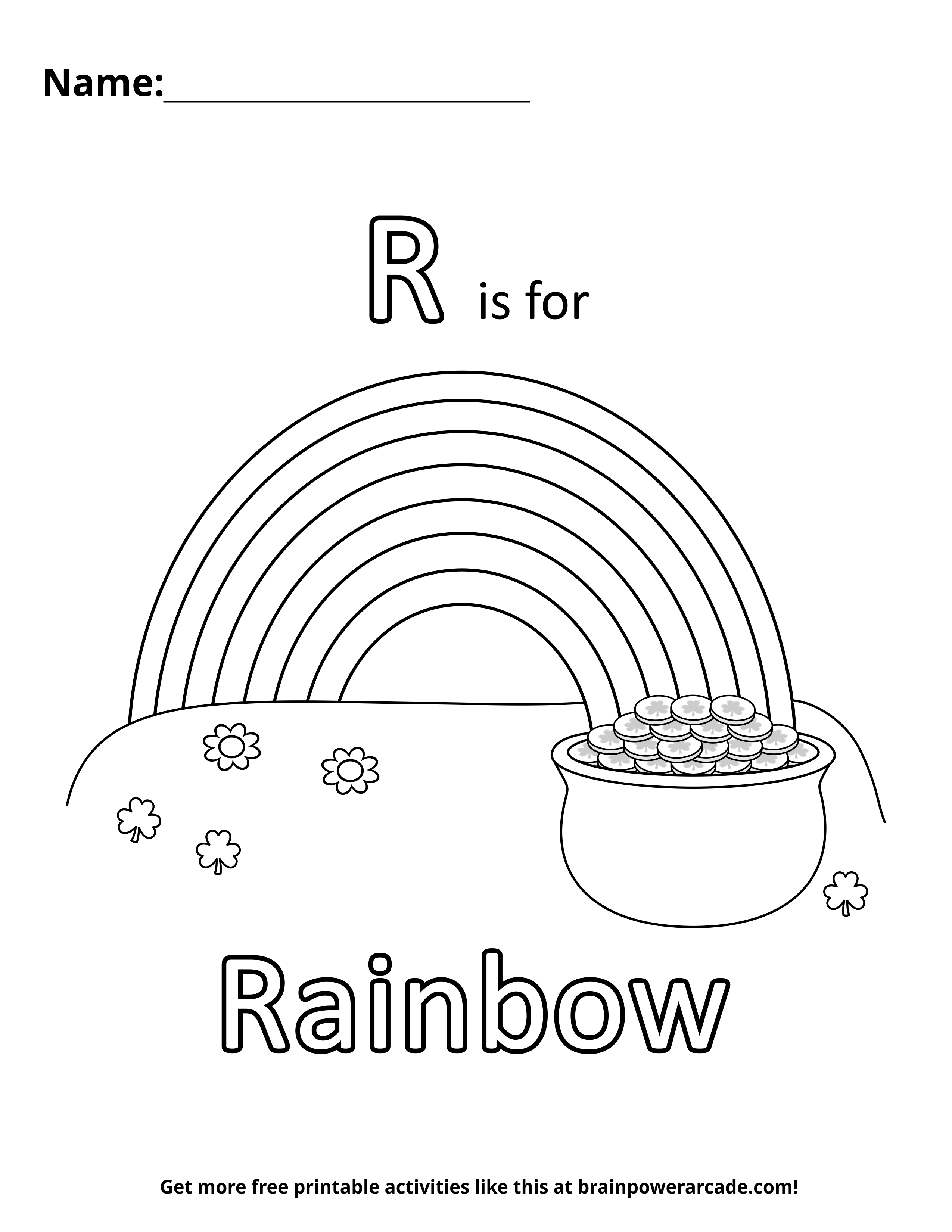 Coloring pages brainpower arcade
