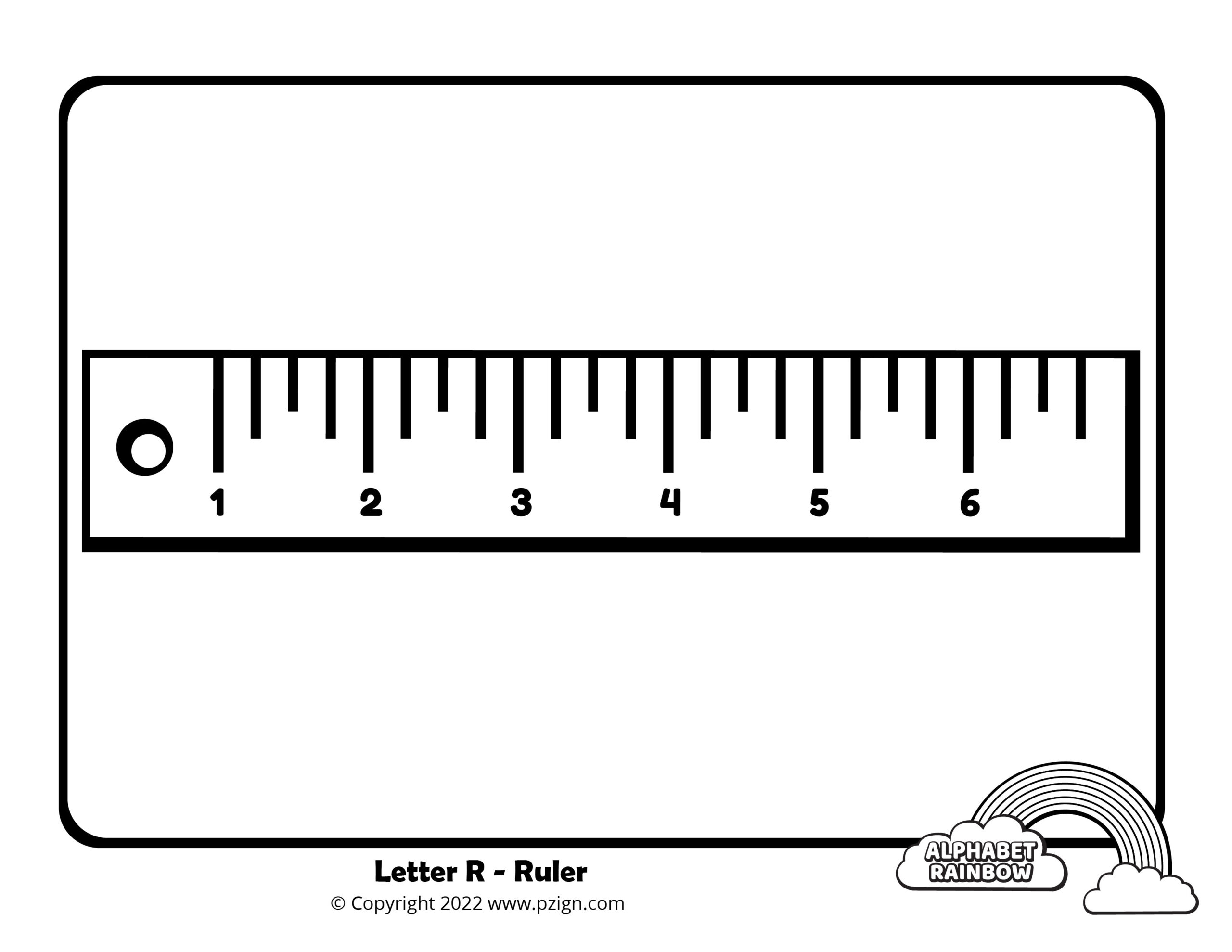 Alphabet rainbow â letter r coloring pages