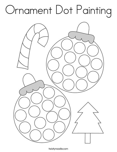 Ornament dot painting coloring page