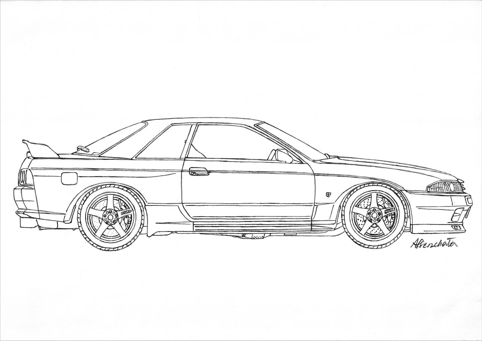 Nissan skyline gtr r by papergarage on