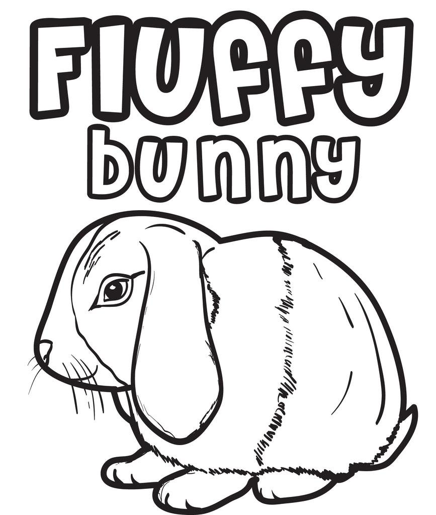 Printable bunny rabbit coloring page for kids â