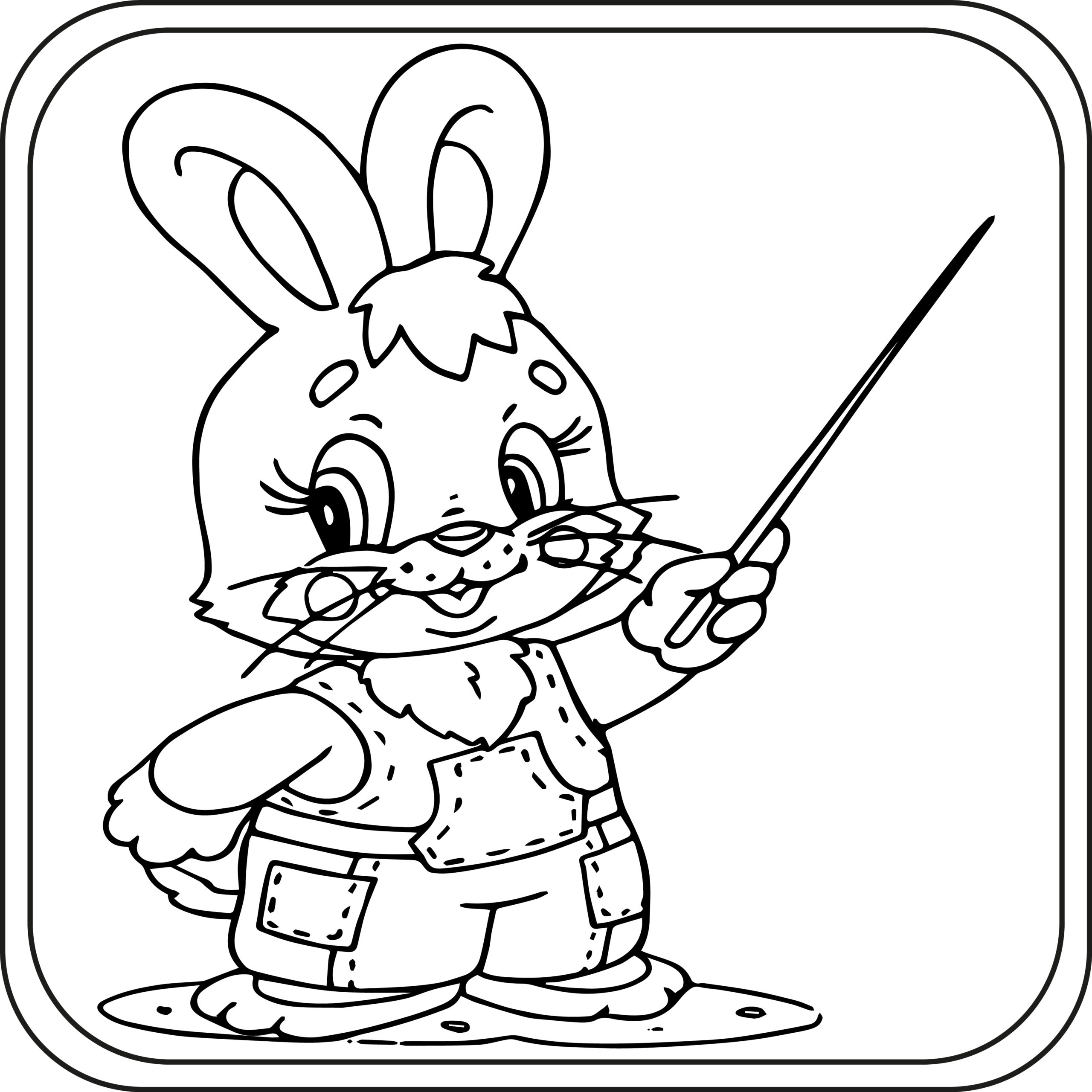 Rabbit coloring pages preschool kindergarten first grade made by teachers