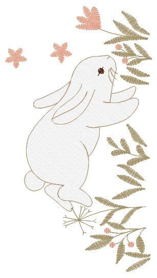 Bunny embroidery design