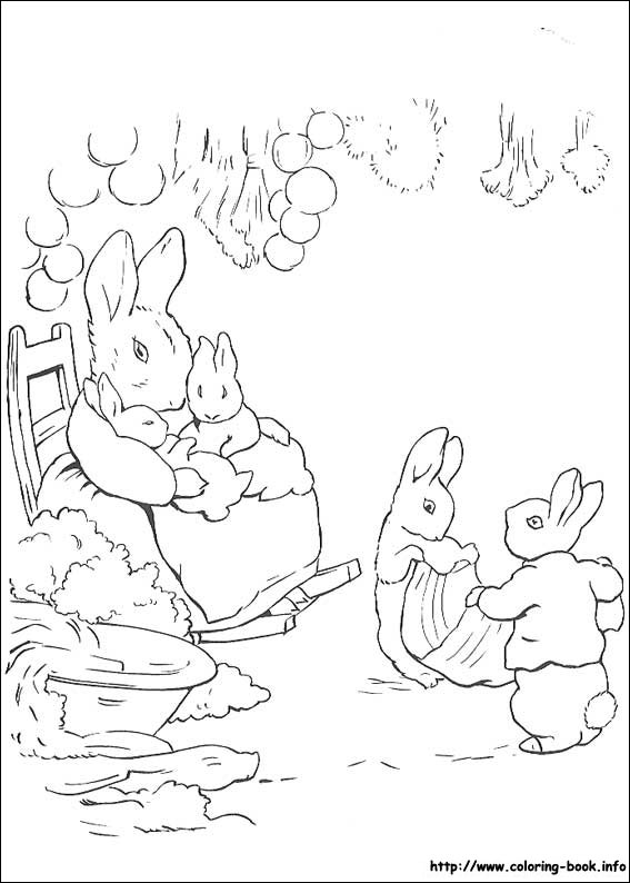 Peter rabbit coloring picture