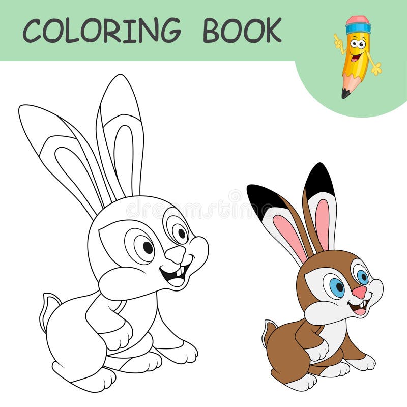 Spring rabbit coloring page decoration stock illustrations â spring rabbit coloring page decoration stock illustrations vectors clipart