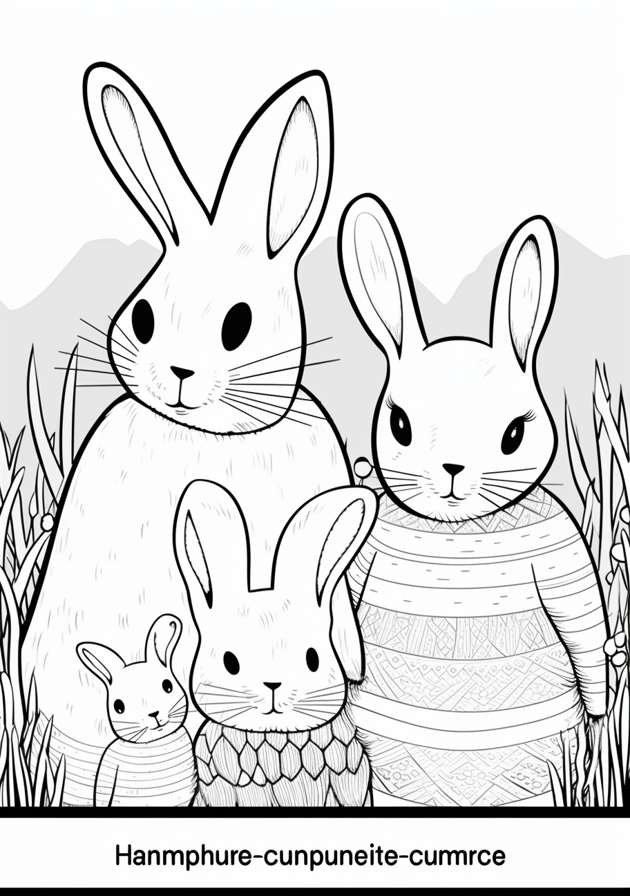Lovely bunny family