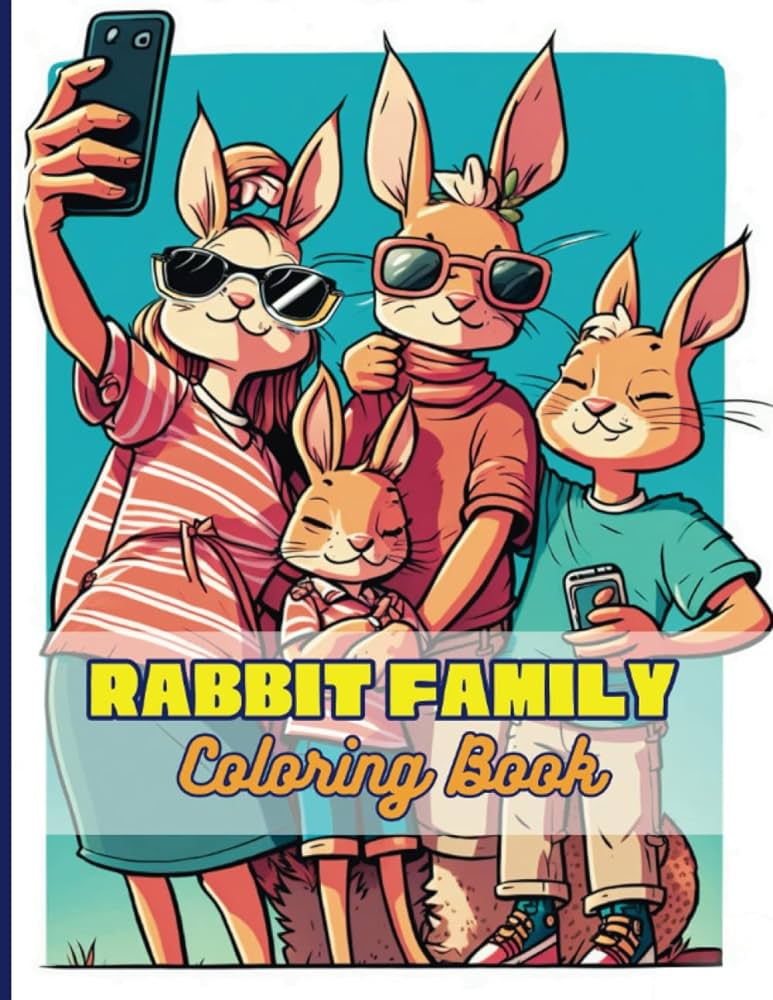 Rabbit family loring book cute rabbit loring book for children birdsong jessie books