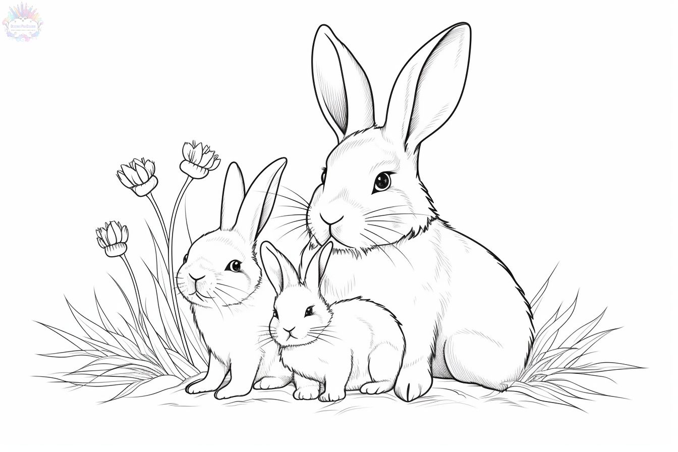 Rabbit coloring pages