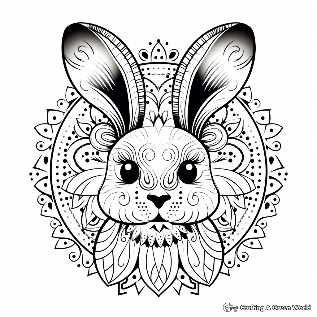 Bunny coloring pages for adults