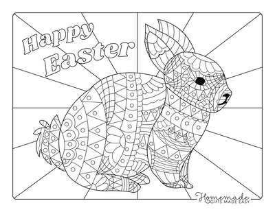 Free printable easter bunny coloring pages for kids adults