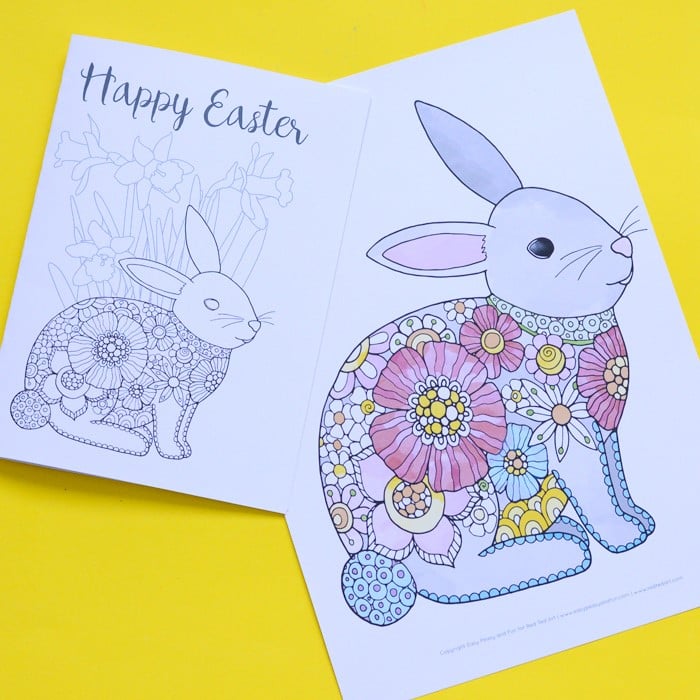 Easter bunny coloring pages