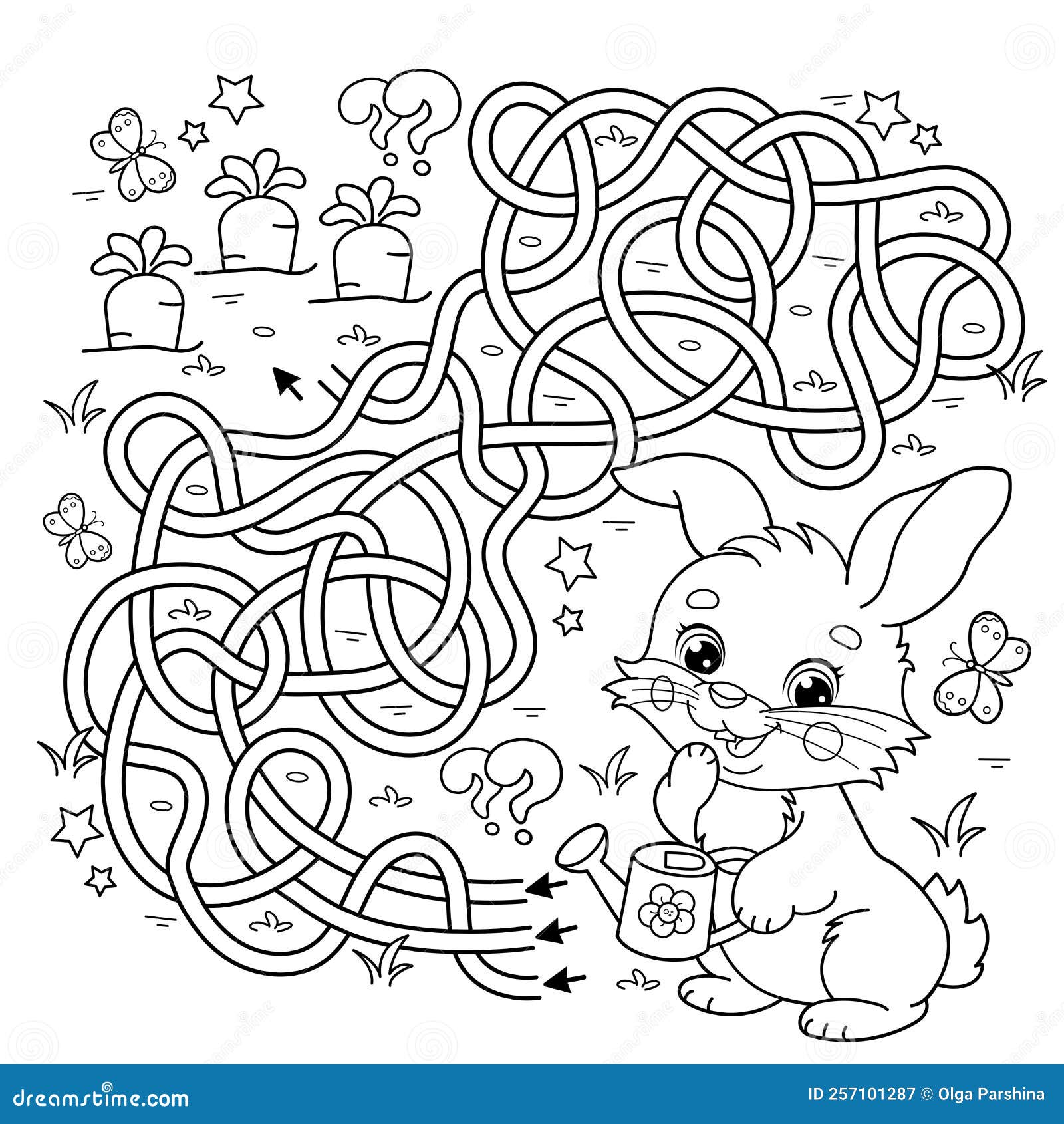 Maze or labyrinth game puzzle tangled road stock vector