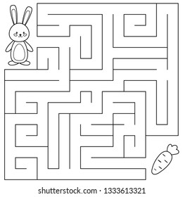 Easter maze game preschool kids coloring stock vector royalty free