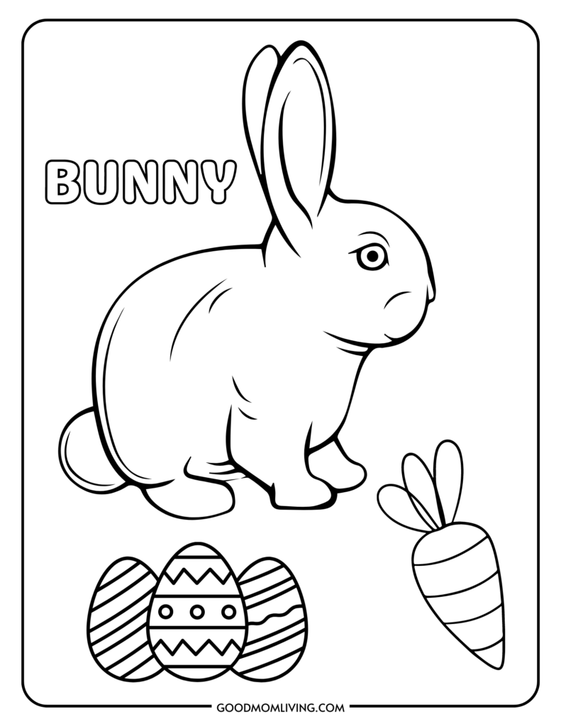 Bunny coloring pages rabbit coloring pages for kids