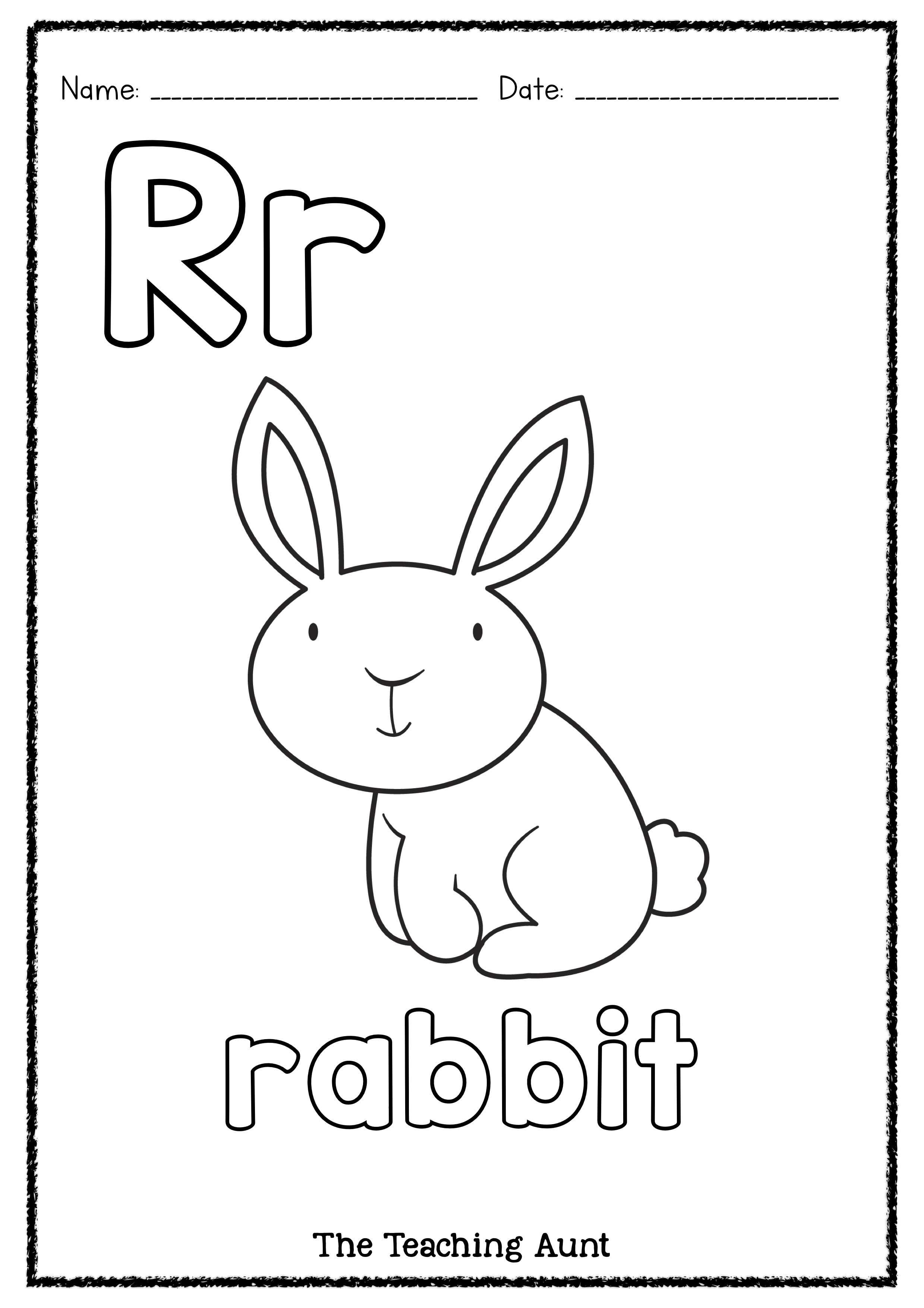R is for rabbit art and craft