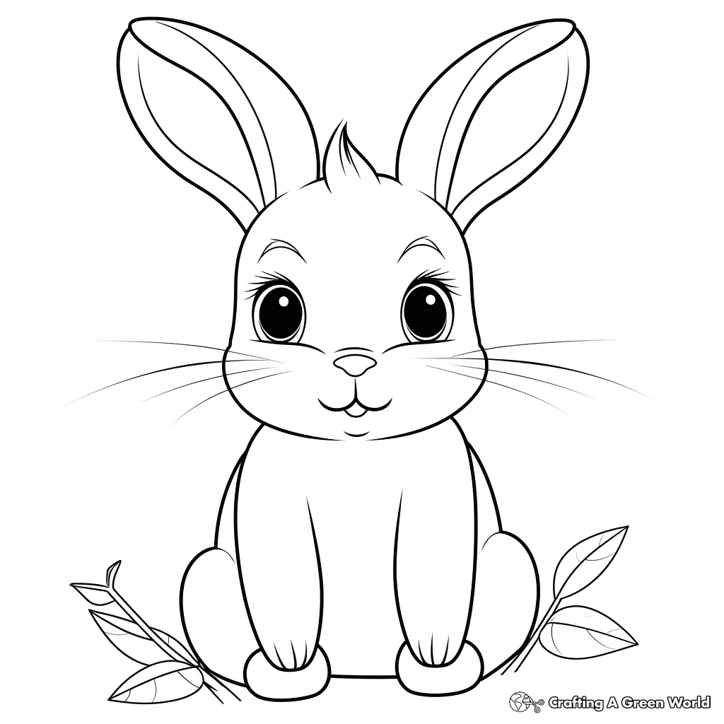 R is for rabbit coloring pages
