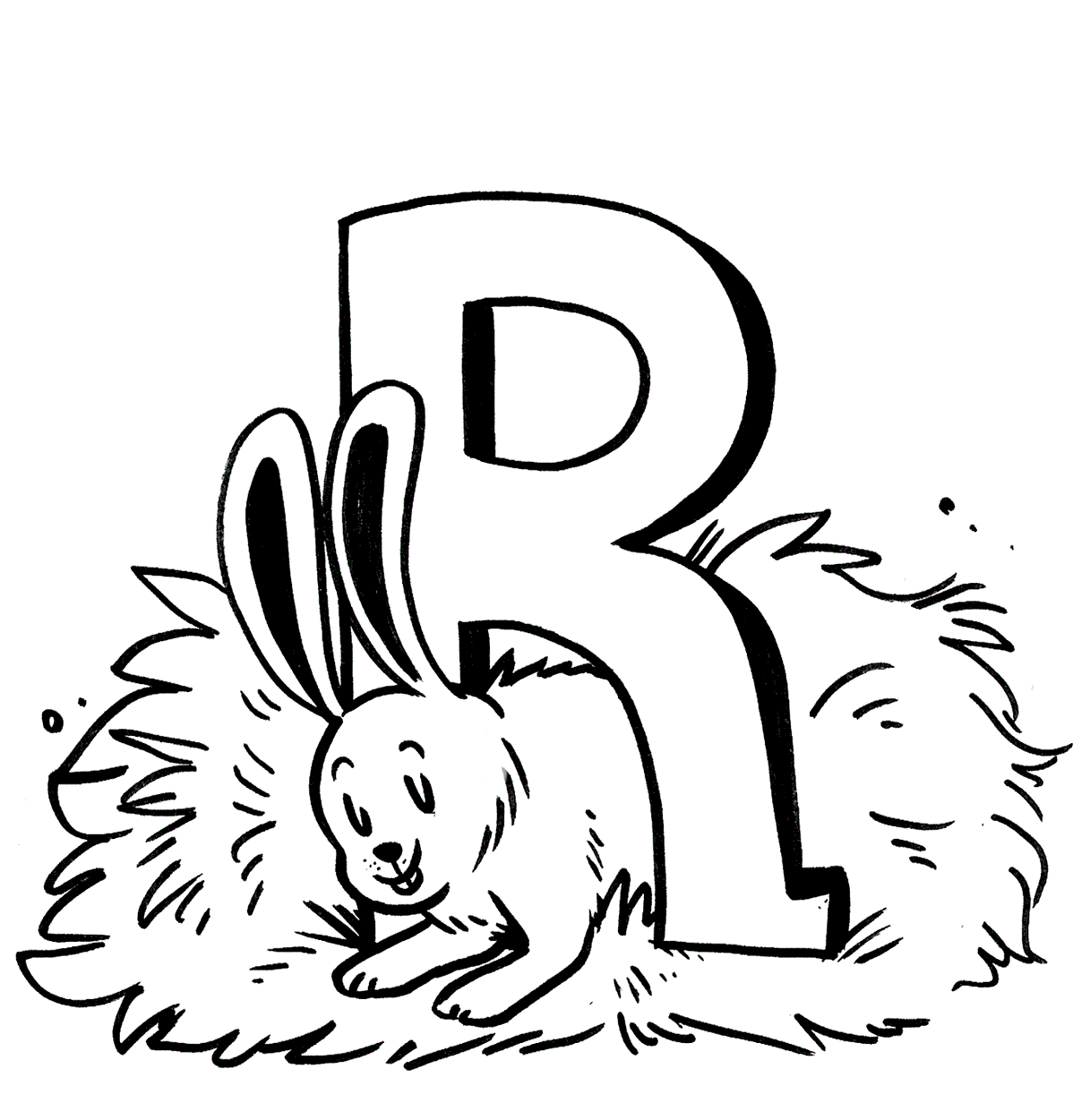 Free printable rabbit coloring pages for kids