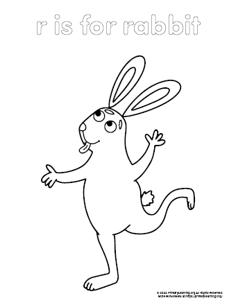 Rabbit coloring page