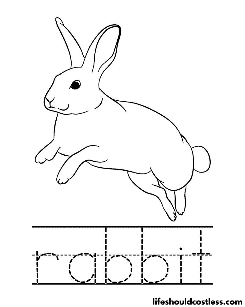 Rabbit coloring pages free printable pdf templates