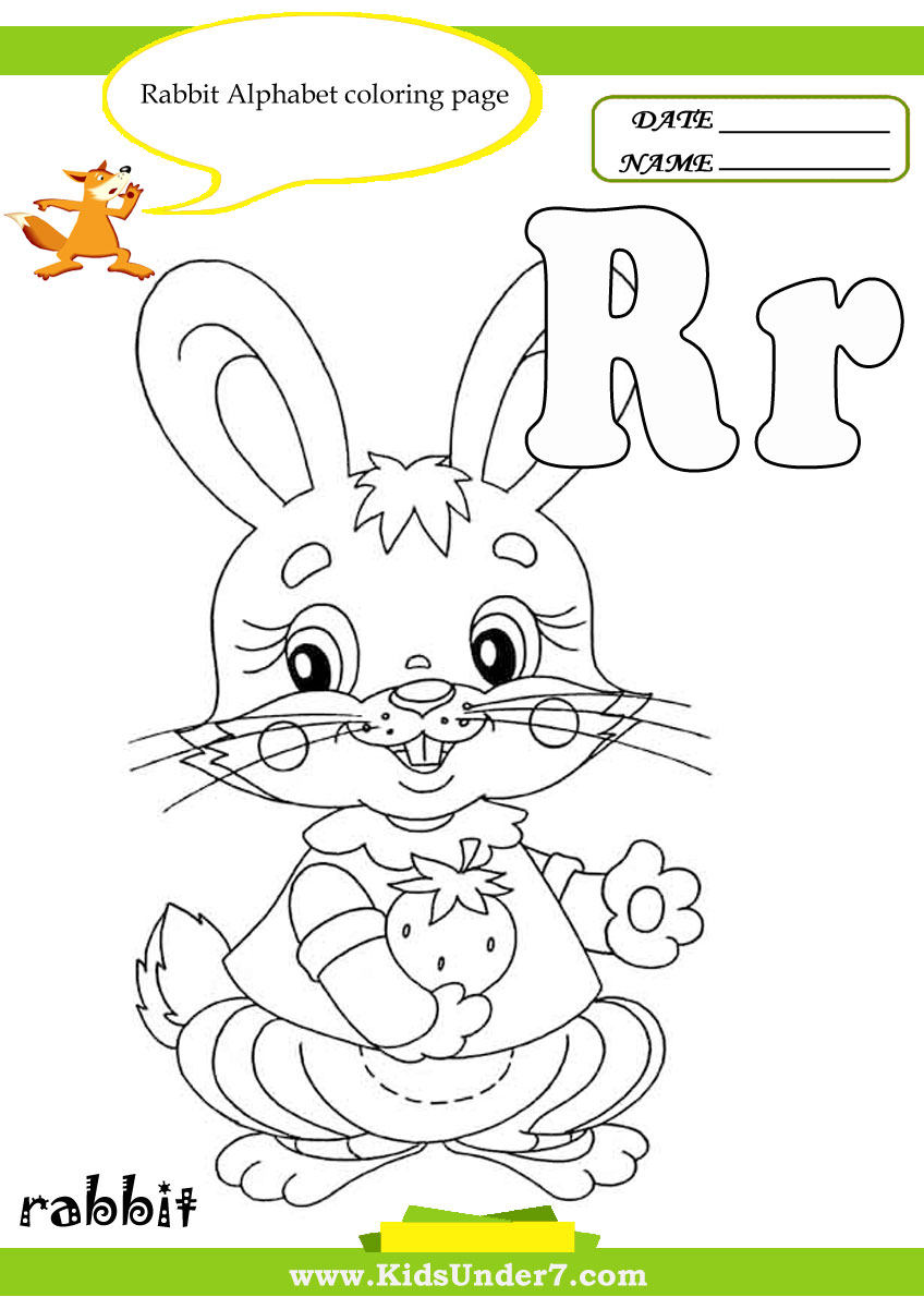 Kids under letter r worksheets and coloring pages