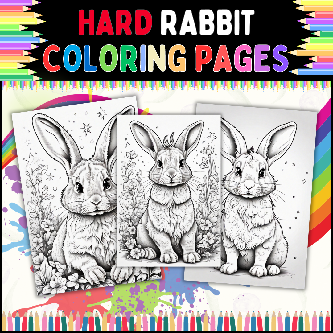Hard rabbit coloring pages printable rabbit coloring sheets for kids and adults made by teachers