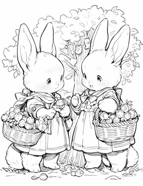 Page bunny drink coloring page images