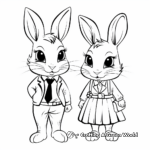 Bunny coloring pages for adults