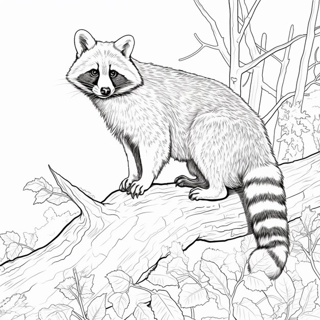 Page raccoon drawings images