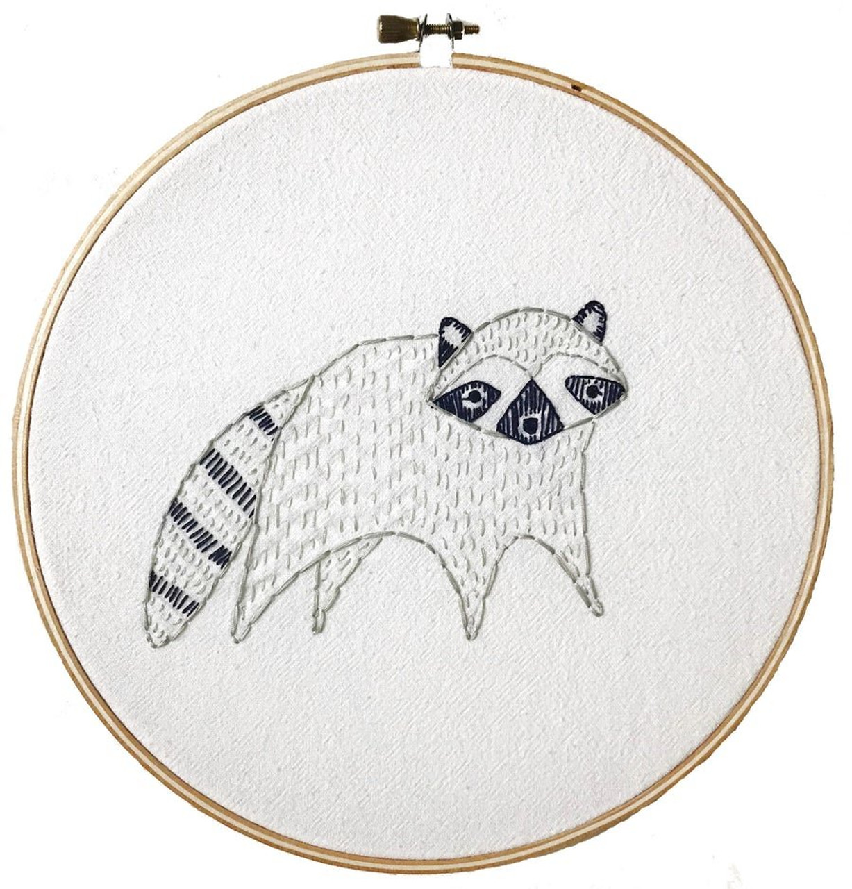 Bramble raccoon embroidery sampler gingiber