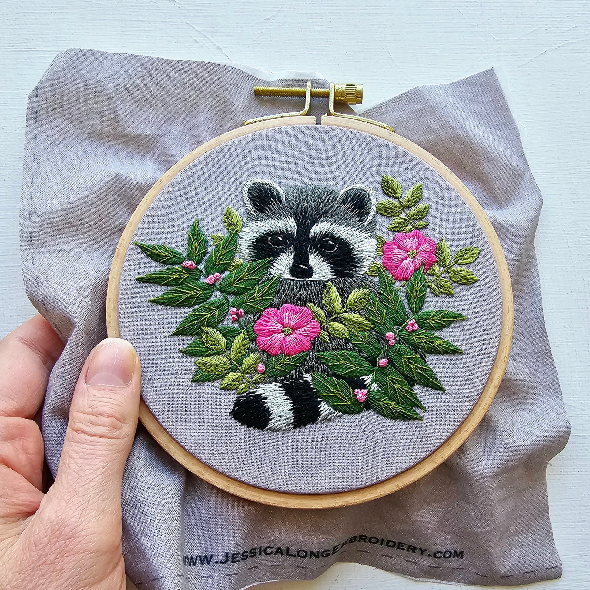 Raccoon embroidery pattern pdf â jessica long embroidery