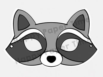 Raccoon mask animal costume craft