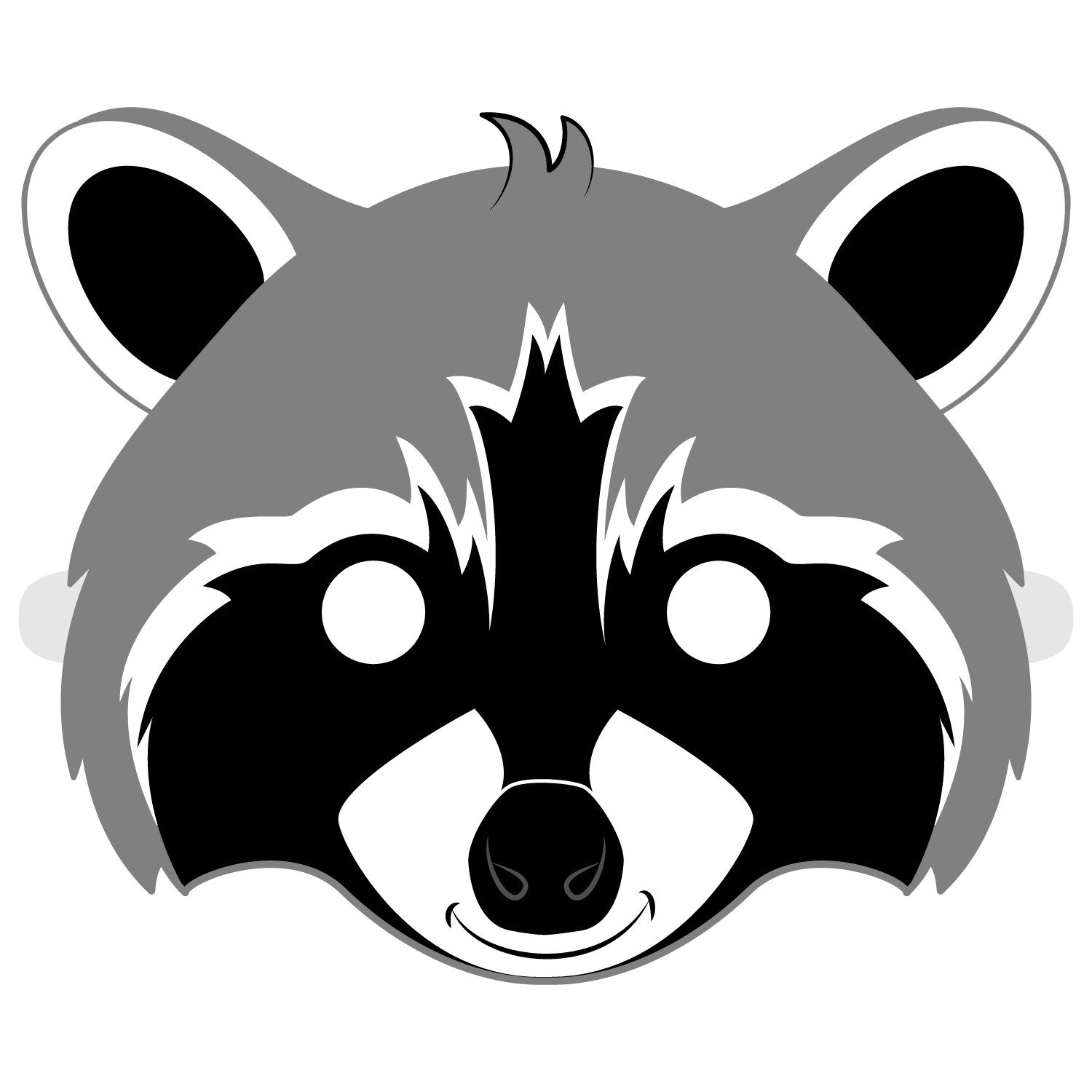 Raccoon mask template free printable papercraft templates