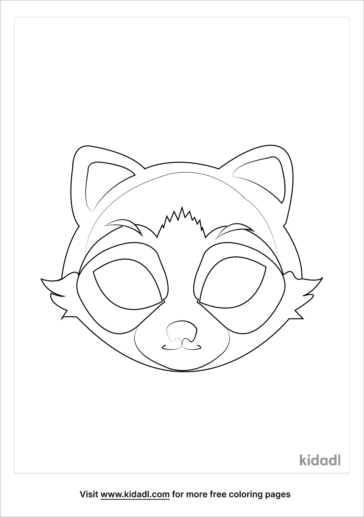 Free raccoon mask coloring page coloring page printables