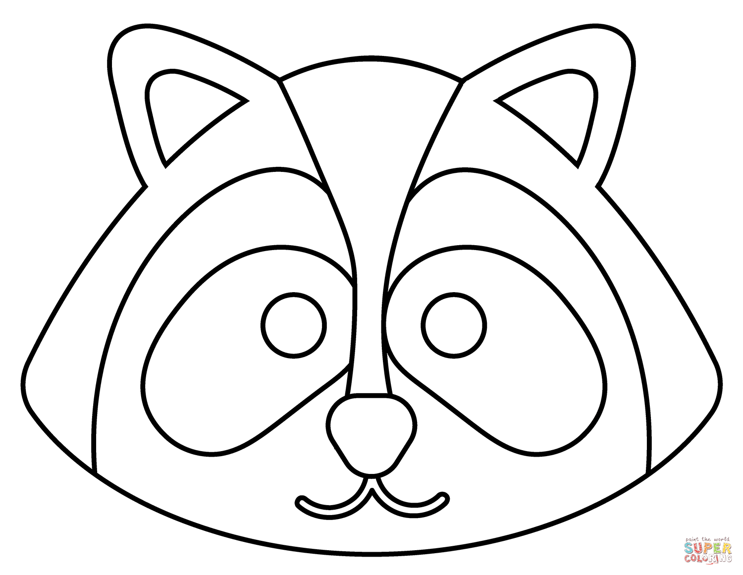Raccoon emoji coloring page free printable coloring pages