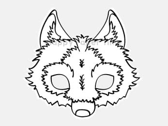 Wolf mask printable paper template