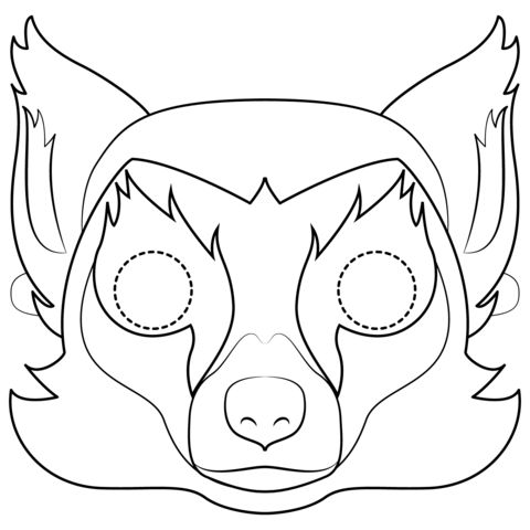 Mãscara de lãmur dibujo para colorear free printable coloring pages coloring mask coloring pages