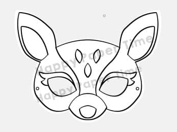 Deer mask paper template printable