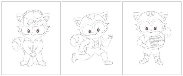 Coloring page animals free stock vectors