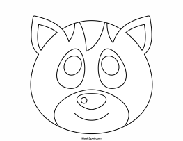 Printable raccoon mask