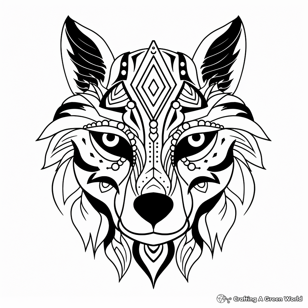 Animal faces coloring pages