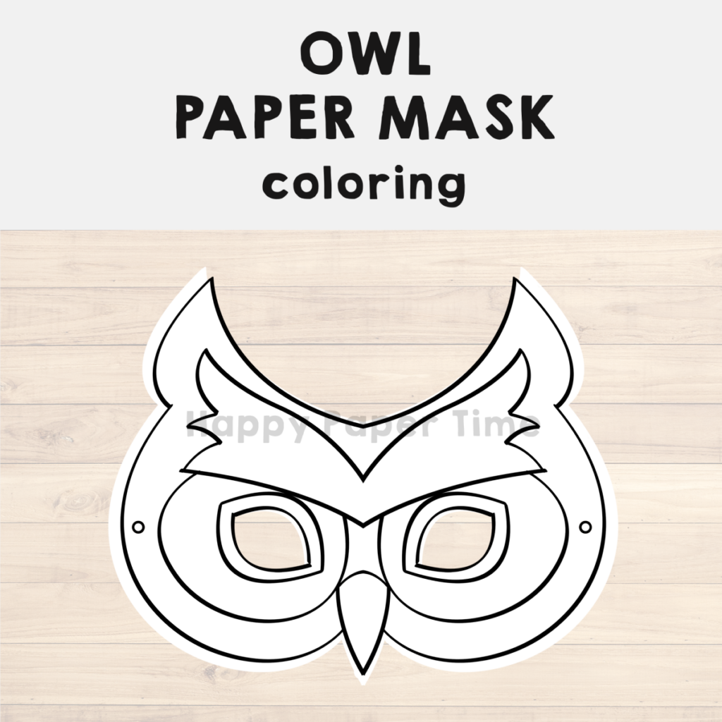 Woodland animal paper masks printable forest coloring craft activity made by teachers