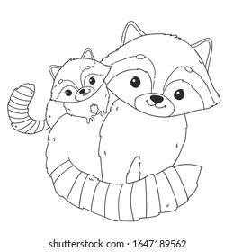 Racoon coloring page images stock photos d objects vectors