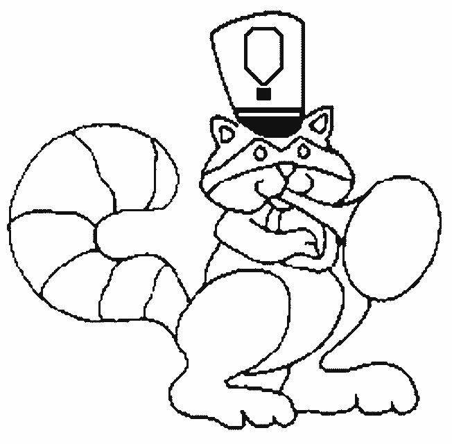 Raccoon coloring page