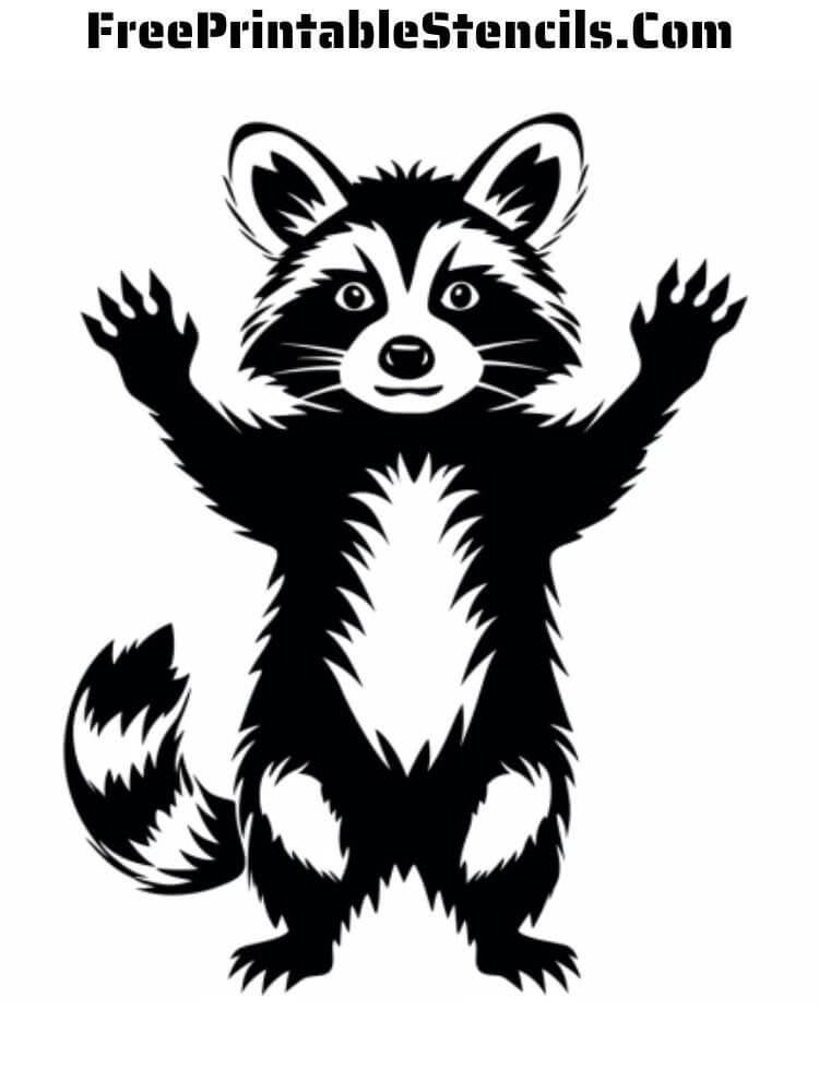 Free printable raccoon stencils