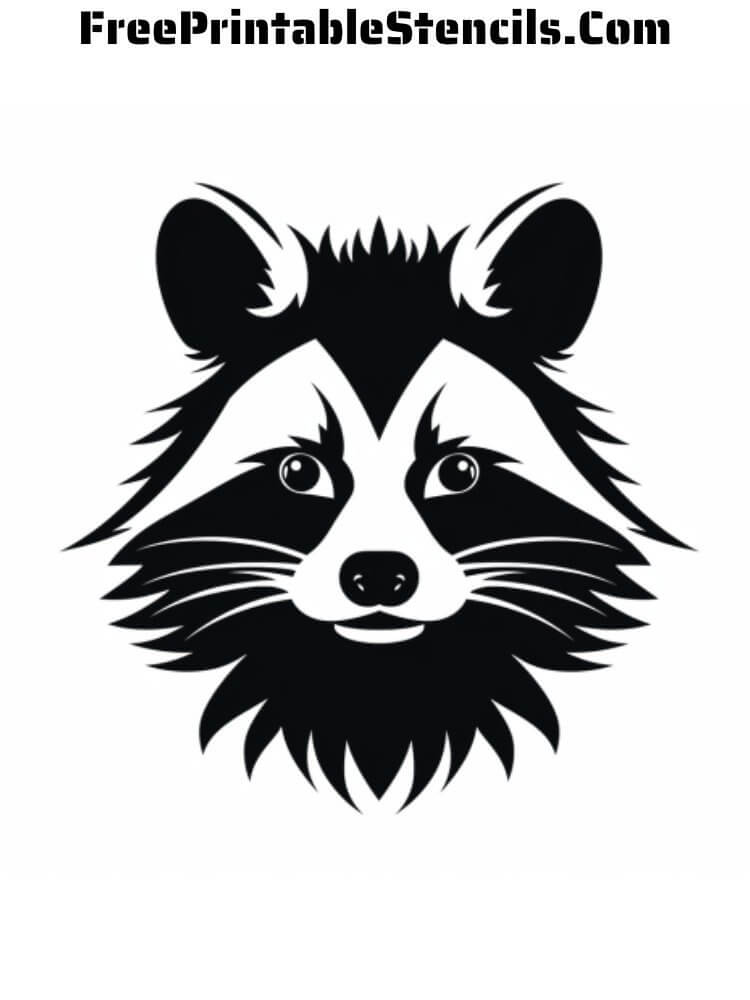 Free printable raccoon stencils